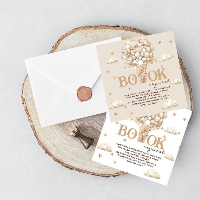 Cartão De Informações Pedido de Livro de Balões do Urso  (Criador carregado)