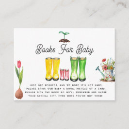 Cartão De Informações Pedido de Livro de Botas de Jardinagem Rosa-de-bro