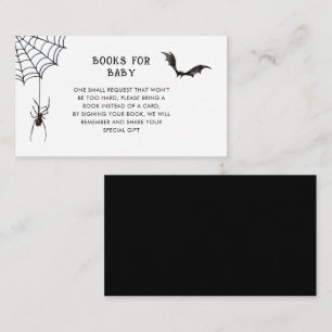 Cartão De Informações Pedido de Livro de Chá de Bebê de Halloween