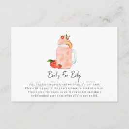 Cartão De Informações Pedido de Livro de Chás de fraldas de Peach Smooth