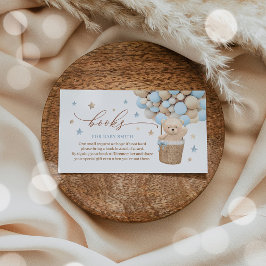 Cartão De Informações Pedido de Livro de Chás de fraldas do Urso de Tedd