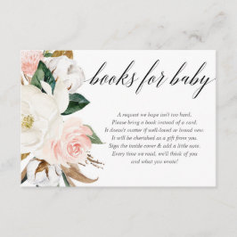 Cartão De Informações Pedido de livro de chás de fraldas para raparigas 