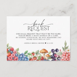 Cartão De Informações Pedido de Livro de Chuvinha de Bebê de Frutas da F