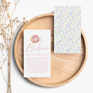 Cartão De Informações Pedido de Livro de Chuvinha de Donut Oh Babies Bab