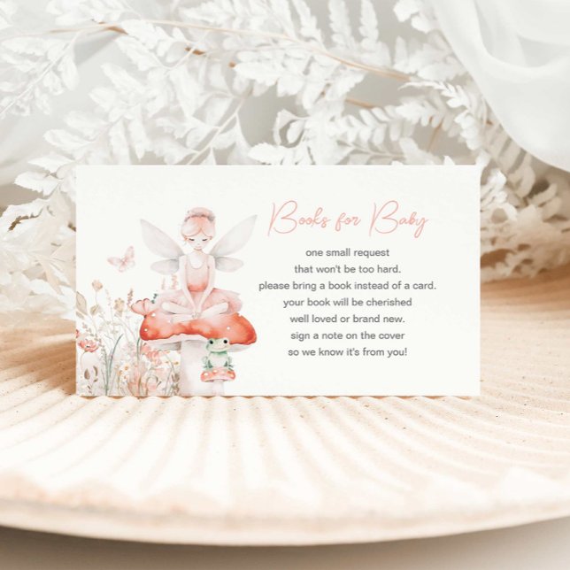 Cartão De Informações Pedido de Livro de Fadas e Flores Selvagens (Criador carregado)