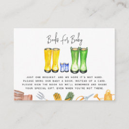 Cartão De Informações Pedido De Livro De Jardinagem Azul De Bebê