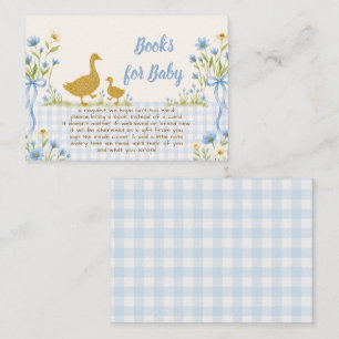 Cartão De Informações Pedido de Livro para Bebê Menino Silly Goose com L