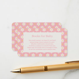 Cartão De Informações Pedido de Livro para Chá de Bebê da Daisy