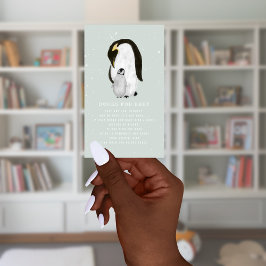 Cartão De Informações Pedido de Livro para Chá de Bebê do Pinguim Mamãe 