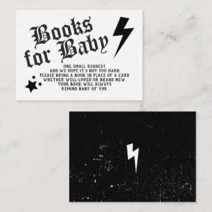 Cartão De Informações Pedido de Livro para Chás de Bebê de Rock N Roll
