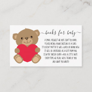 Cartão De Informações Pedido de Livro para Corações de Urso de Teddy Chá