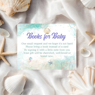 Cartão De Informações Pedido de Livros Sereia Lavanda Espuma do Mar