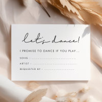 Pedido de música de Let's dance manuscrita moderna