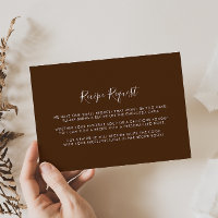 Pedido de Receita de Casamento Branco Castanho Min