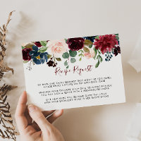 Pedido de Receita de Casamento Floral Colorido Ele