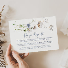 Cartão De Informações Pedido de Receita de Casamento Floral Floresta Sel