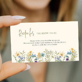 Cartão De Informações Pedido de receita de chá de noiva de flor silvestr