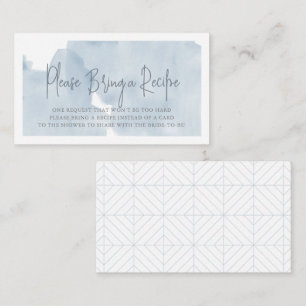 Cartão De Informações Pedido de Receita de Chuveiro de Noiva Céu Azul Nu