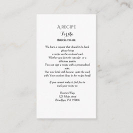 Cartão De Informações Pedido de receita de flor silvestre para chá de no