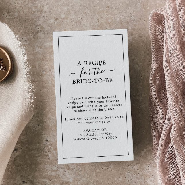 Cartão De Informações Pedido de Receita Minimalista (Criador carregado)