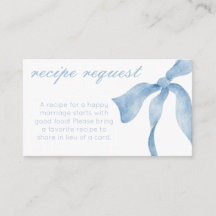 Pedido de Receita para Chá de Noiva Blue Bow Anexo
