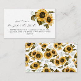 Cartão De Informações Pedido de Receita para Chá de Noiva com Flores Ama