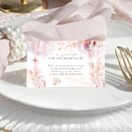 Cartão De Informações Pedido de Receita para Chá de Noiva Náutico Modern