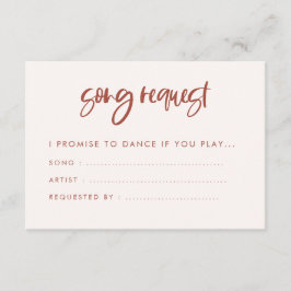 Cartão De Informações Pedido moderno de casamento cor-de-rosa-neve