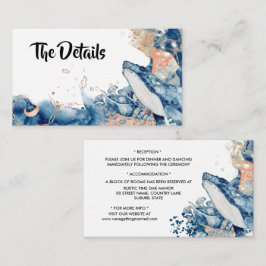 Cartão De Informações Peixe-baleia mamíferos marinhos laranja-azuis