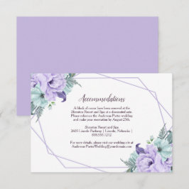 Cartão De Informações Peônias de Aguarela com Detalhes Geométricos em La