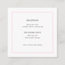 Peony Pink Modern Wedn Enclosure Card