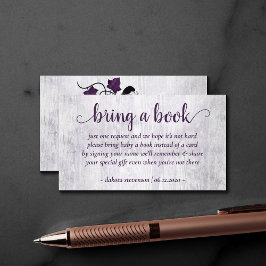 Cartão De Informações Pequena Abóbora | Roxo Roxo Traga um Livro Poema