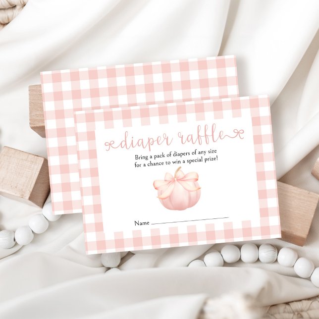 Cartão De Informações Pequena Arco rosa-rosa Raffle Fralda (Criador carregado)