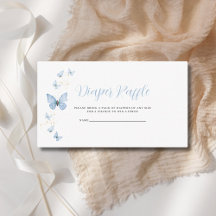 Pequena Borboleta Fralda Azul Chá de fraldas Raffl