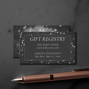 Cartão De Informações Pequena Estrela Brilhante   Registro de Chás monoc