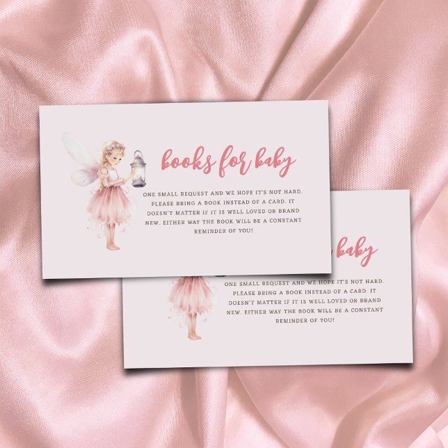 Cartão De Informações Pequena Fada Encantada Livros Rosa para Bebê (Criador carregado)