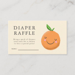 Cartão De Informações Pequena Fralda amarela-Chá de fraldas Raffle