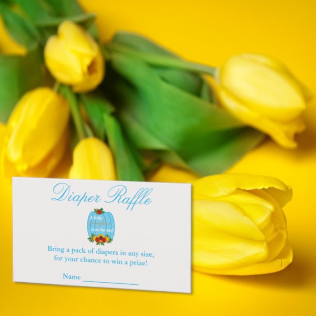 Cartão De Informações Pequena Fralda de Abóbora Raffle (Criador carregado)