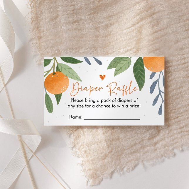 Cartão De Informações Pequena Fralda de Chá de fraldas Cutie Raffle (A Little Cutie Baby Shower Diaper Raffle Cards)