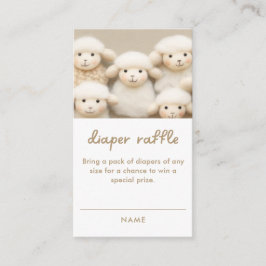 Cartão De Informações Pequena Fralda de Chá de fraldas de Lâmpada Raffle
