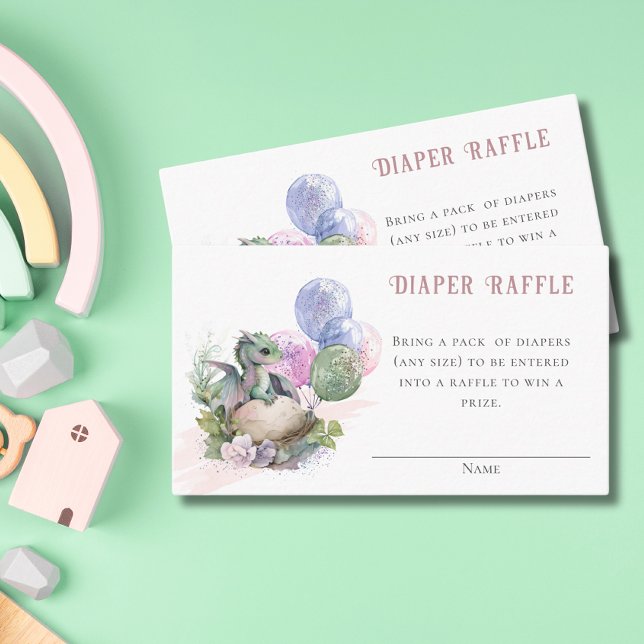 Cartão De Informações Pequena Fralda de Dragão Raffle (Criador carregado)