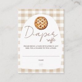 Cartão De Informações Pequena Fralda de pizza Raffle