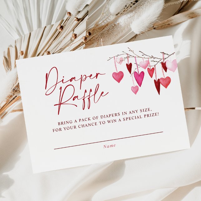 Cartão De Informações Pequena Fralda de Raffle Chá de fraldas (Criador carregado)