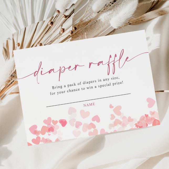Cartão De Informações Pequena Fralda de Raffle Chá de fraldas (Criador carregado)