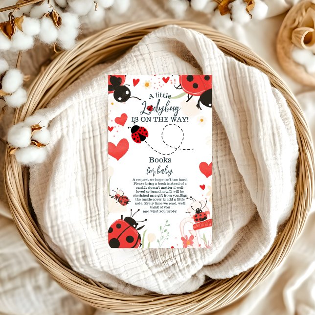 Cartão De Informações Pequena Garota Chá de fraldas Livros para Bebê (Criador carregado)