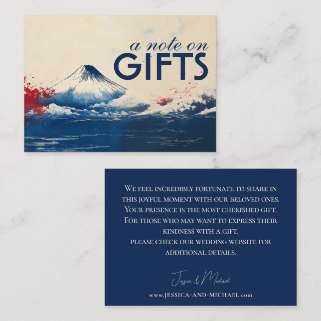 Cartão De Informações Pequena nota sobre Harmônica Japonesa GIFTS com Fu (Frente/Verso)