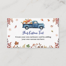 Cartão De Informações Pequena Placa de Chá de fraldas de Rapaz de Abóbor