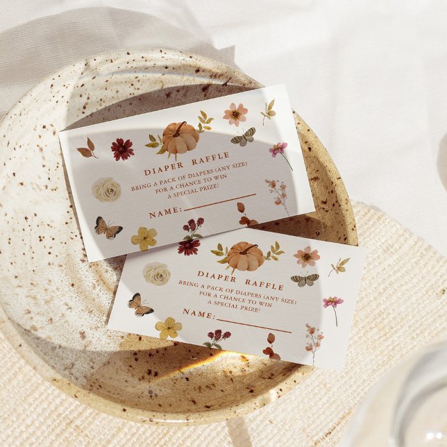 Cartão De Informações Pequena placa de Fralda de abóbora (Criador carregado)