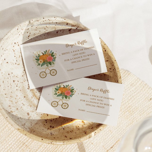 Cartão De Informações Pequena placa de Fralda de abóbora (Criador carregado)