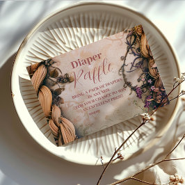 Cartão De Informações Pequena Princesa Fairytale Diapper Raffle